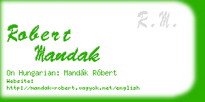 robert mandak business card